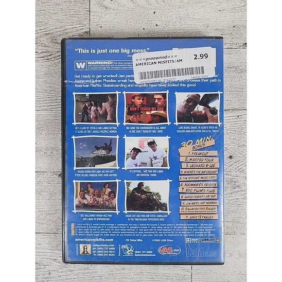 2003 American Misfits DVD Laban Pheidias Wee Man From Jackass Skate Pranks - Picture 2 of 3
